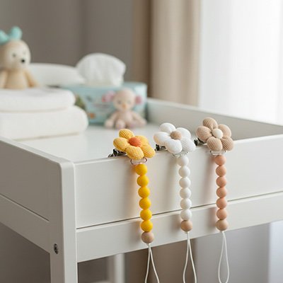 Attache tetine 3 couleurs