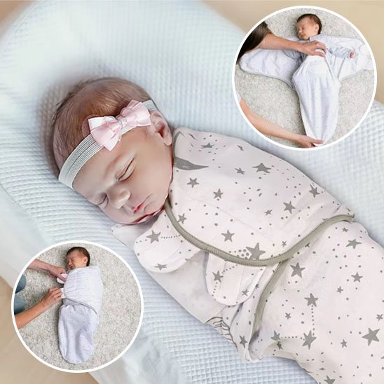 bébé couvert avec Couverture emmaillotage