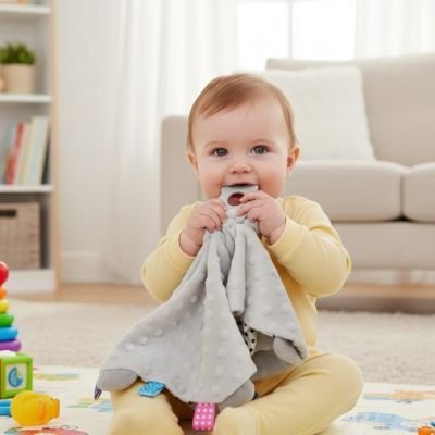 bébé et son Doudou bebe