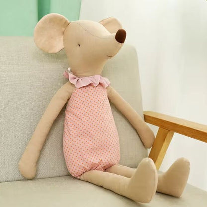 Doudou souris rose
