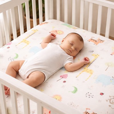 Drap housse lit bebe annimaux