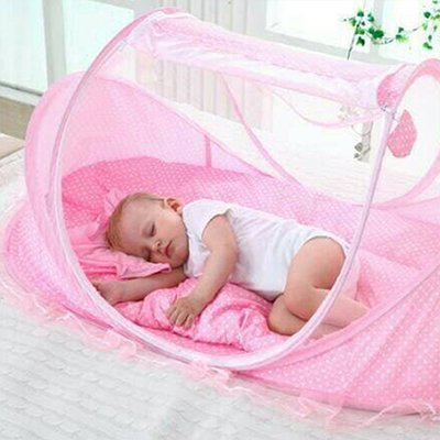 Lit moustiquaire bebe rose