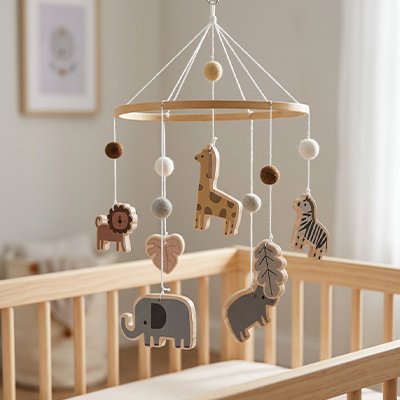 Mobile bébé en bois