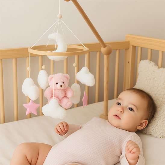 Mobile bebe en bois