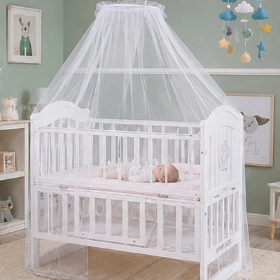 Moustiquaires lit bebe blanc