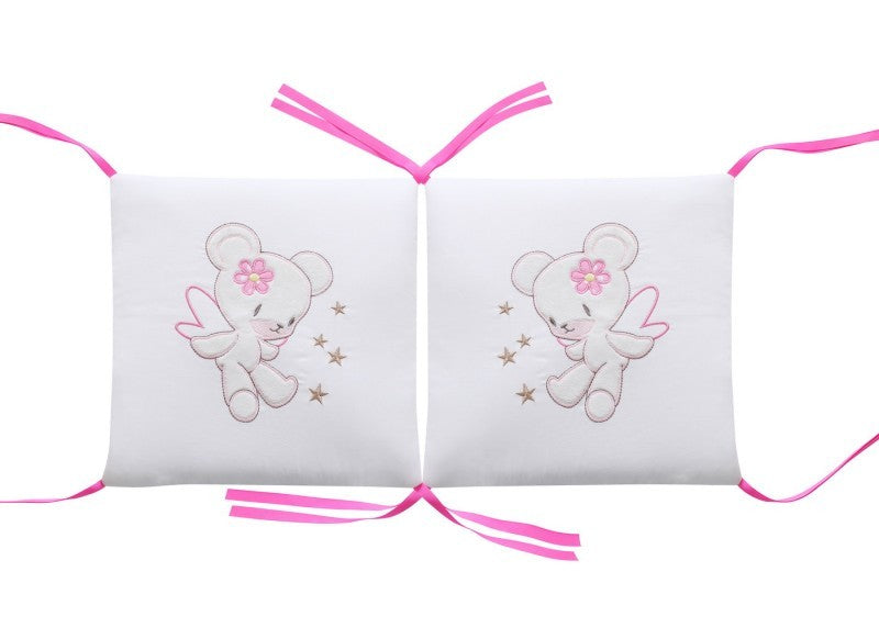 Tour de lit petit ange blanc et rose