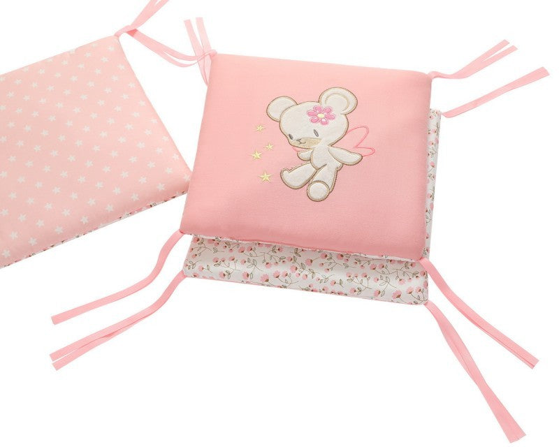 Tour de lit petit ange rose et beige