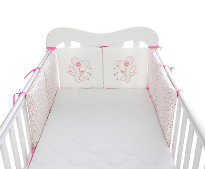 Tour de lit petit ange blanc beige