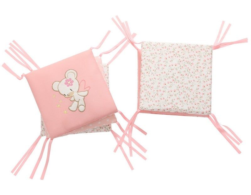Tour de lit petit ange rose et beige