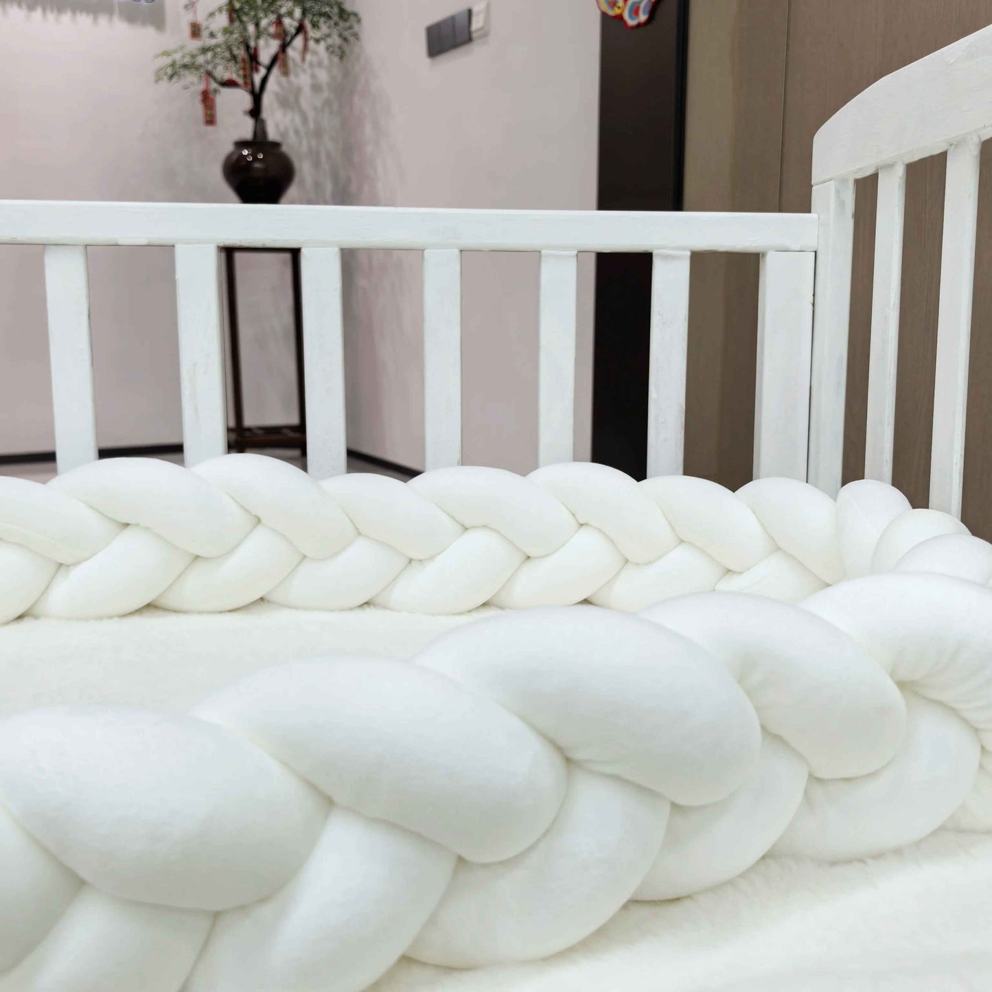 tresse de lit blanche