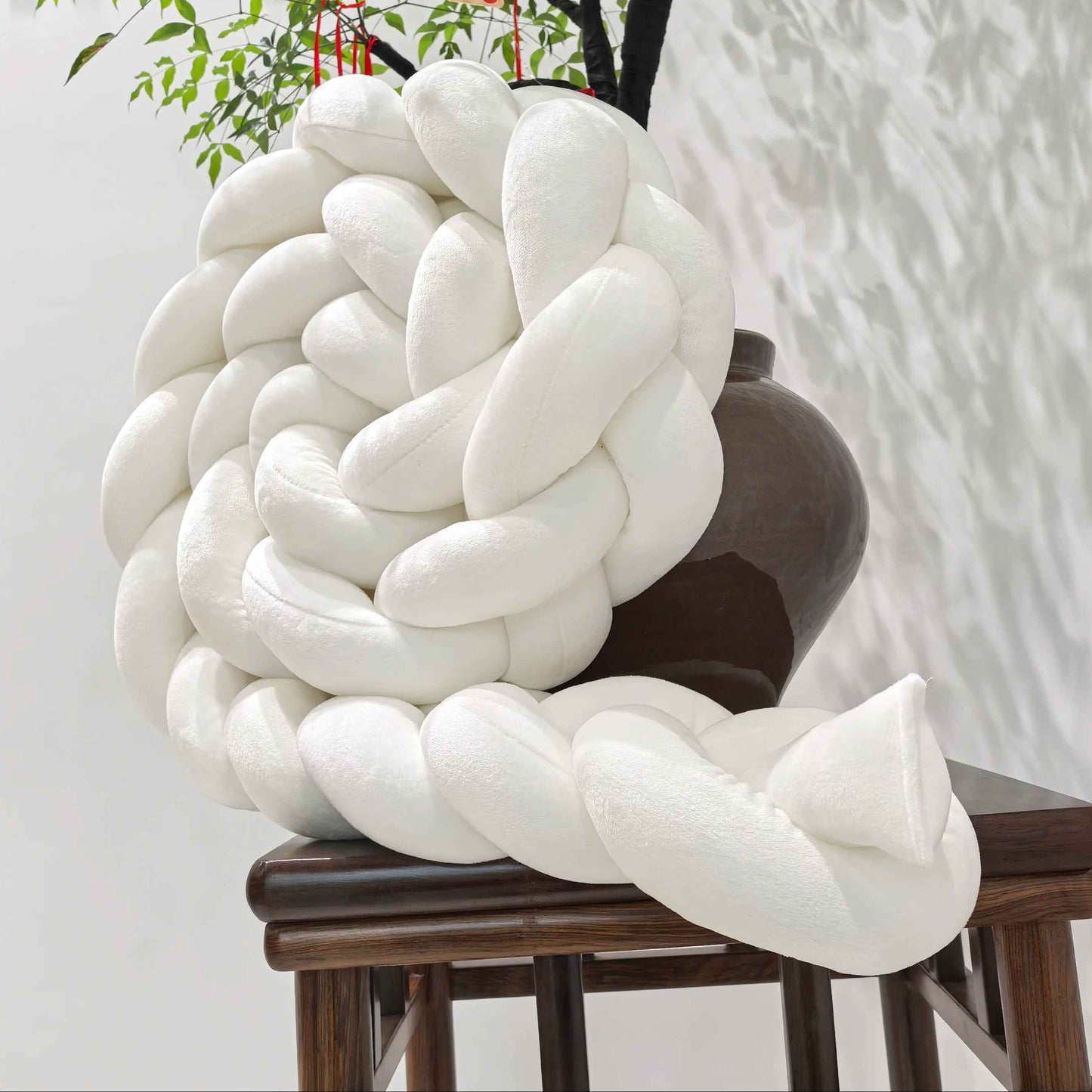 tresse de lit blanche