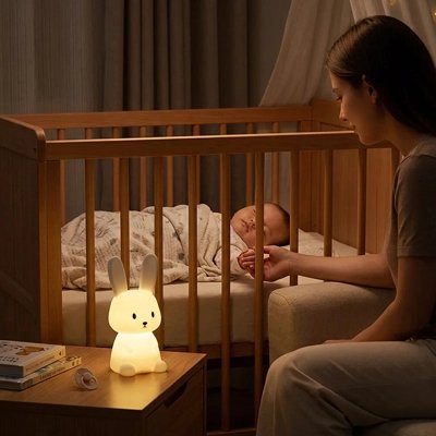 Veilleuse lapin chambre bébé